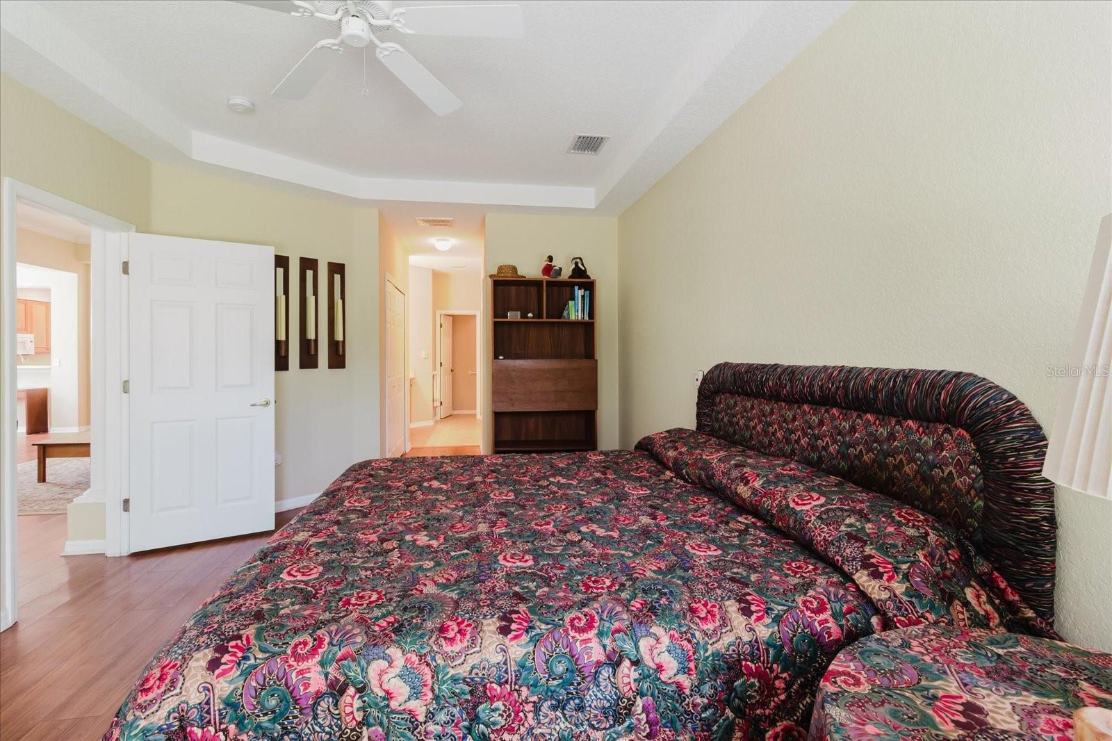 Two large closets, one is a walk in off primary