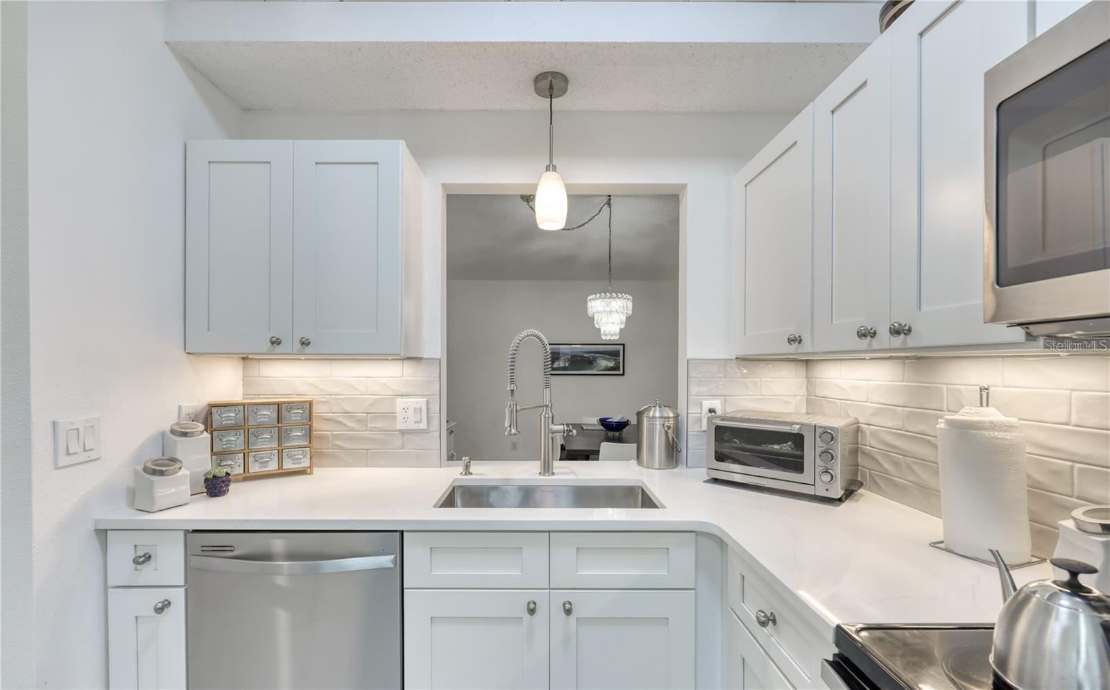 Kitchen Opens to Living Area
