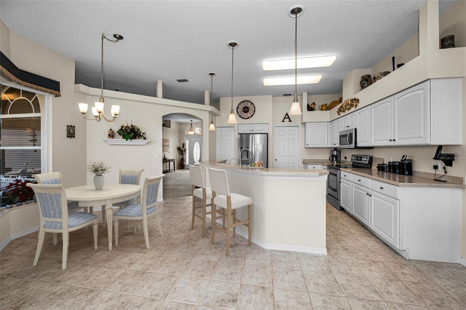 virtually staged breakfast nook