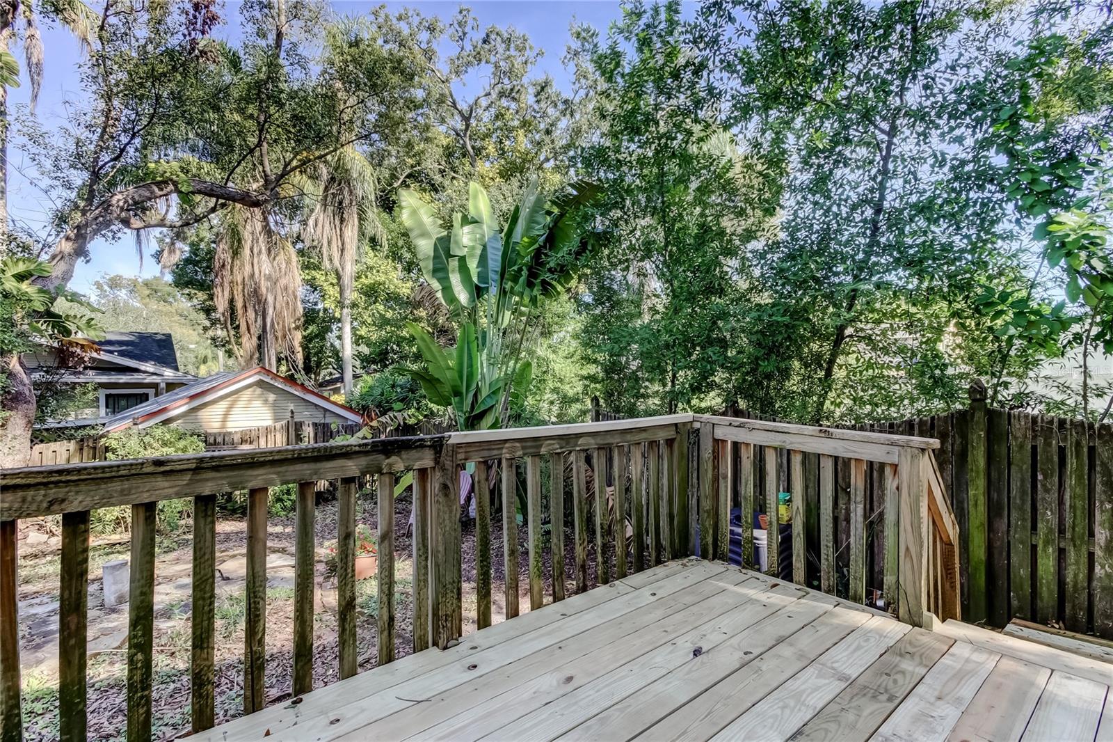 Deck in the Backyard.