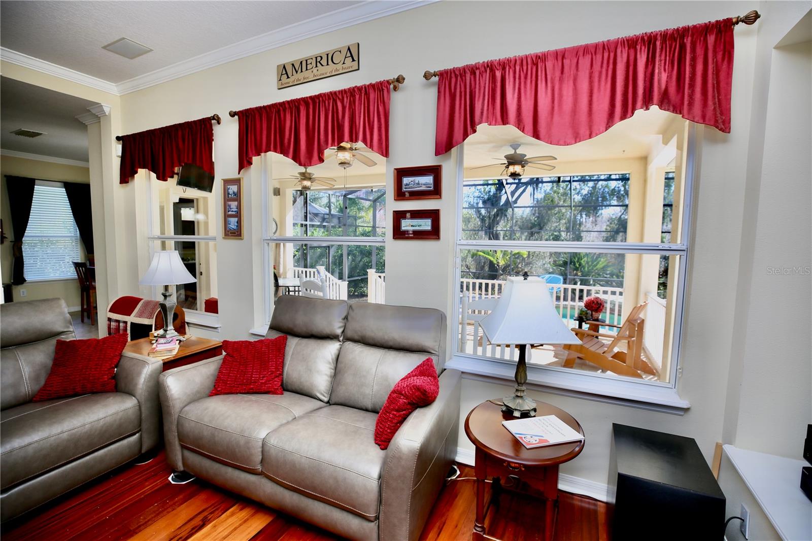 gorgeous view of the pool area