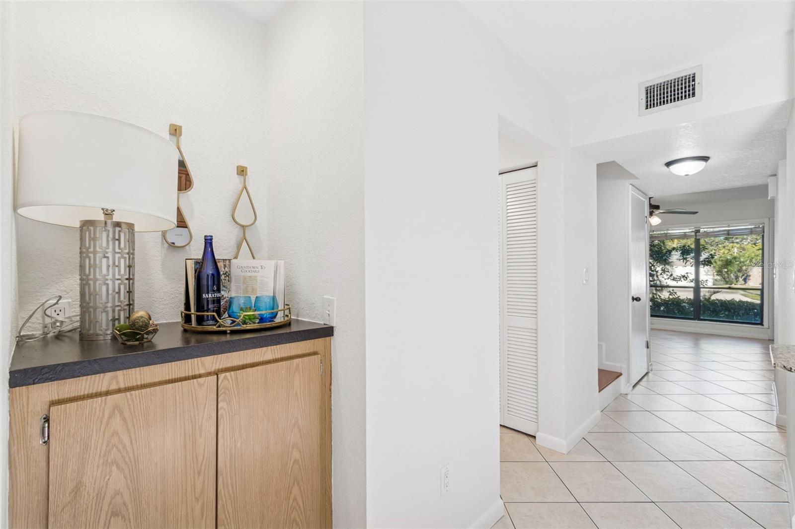 Perfect spot to make a cup of coffee or a cocktail.