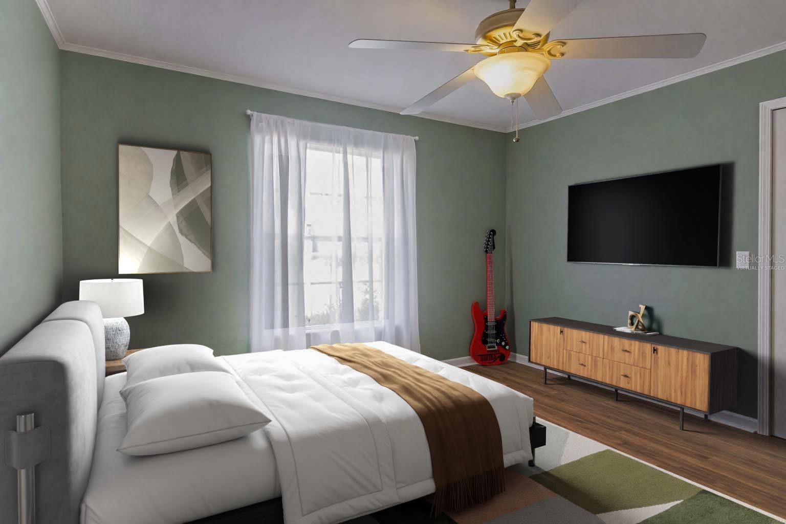 Bedroom #2 - Photo Virtually Staged