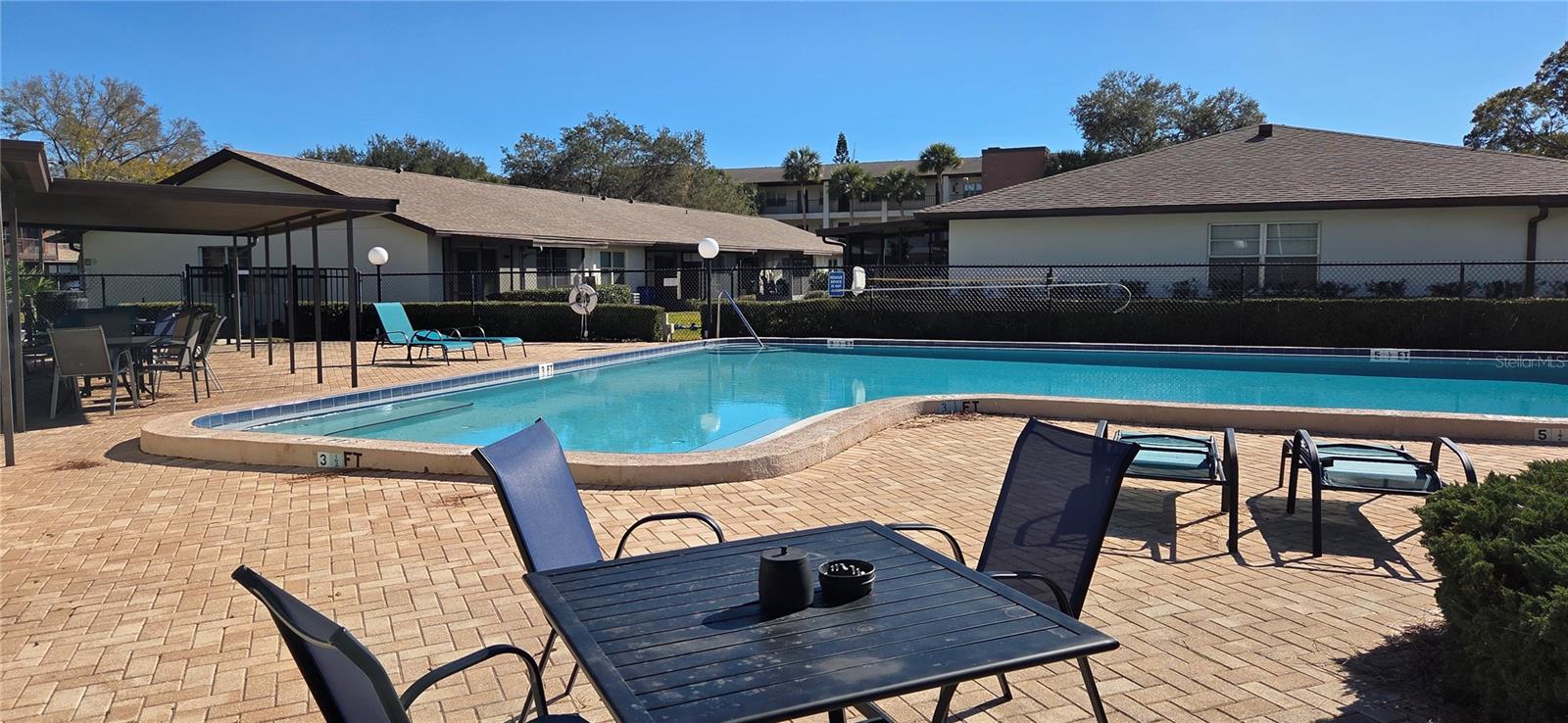 Clubhouse in background