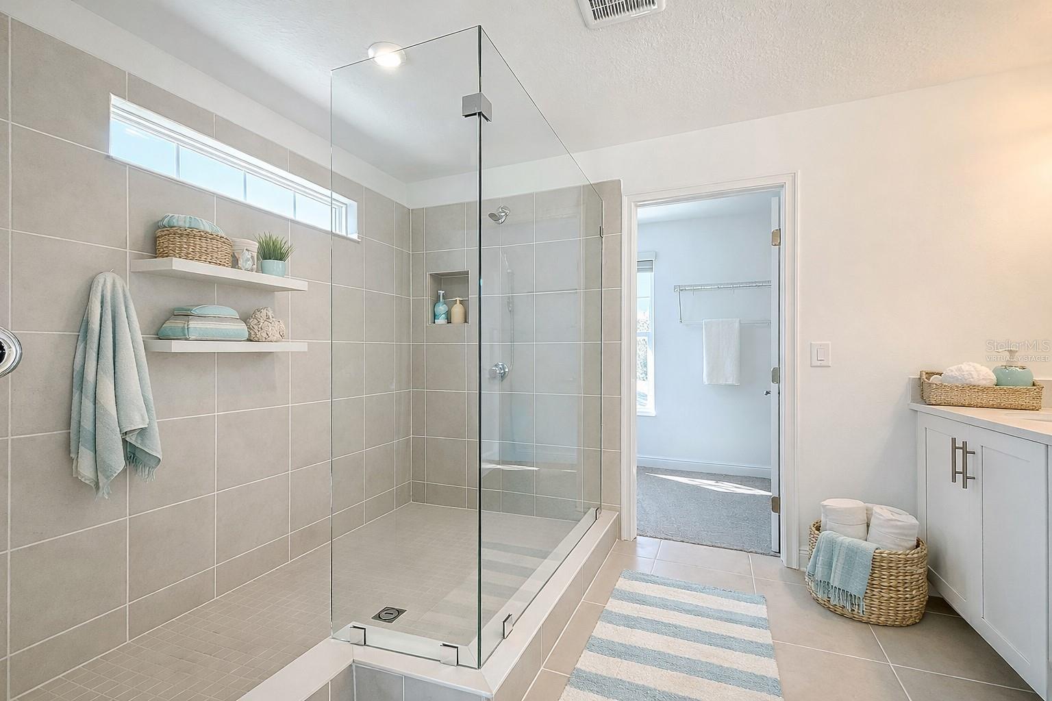 Virtually Staged Primary bath