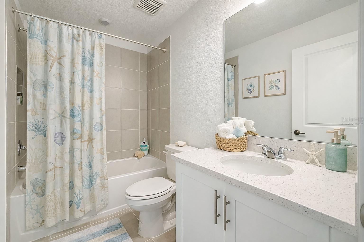 Virtually Staged Second bathroom
