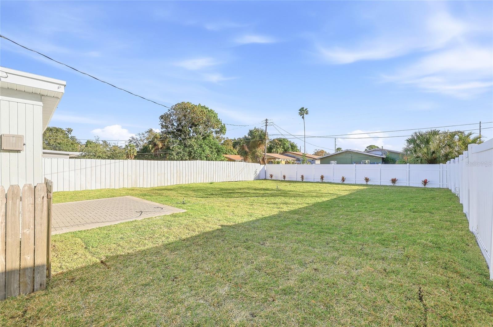 Fully Fenced in Backyard