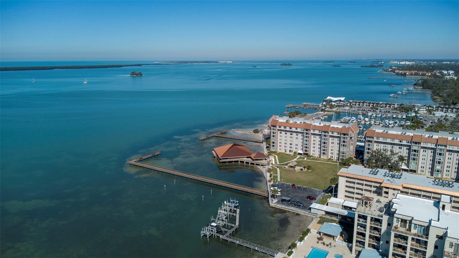 Drone view of the complex from the south