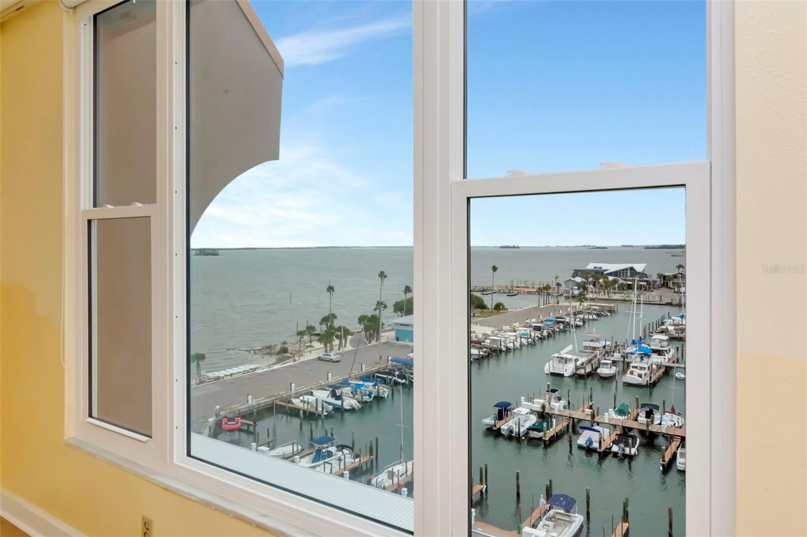 Close up view of marina from Primary Bedroom