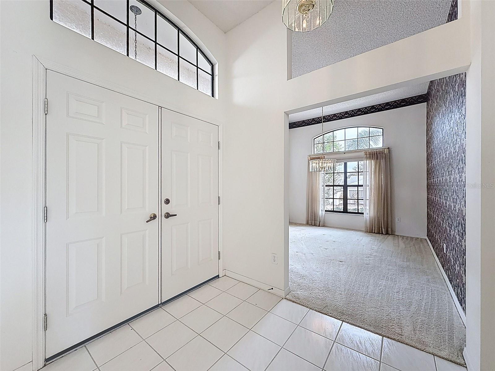 Enterance with view into Dining Room