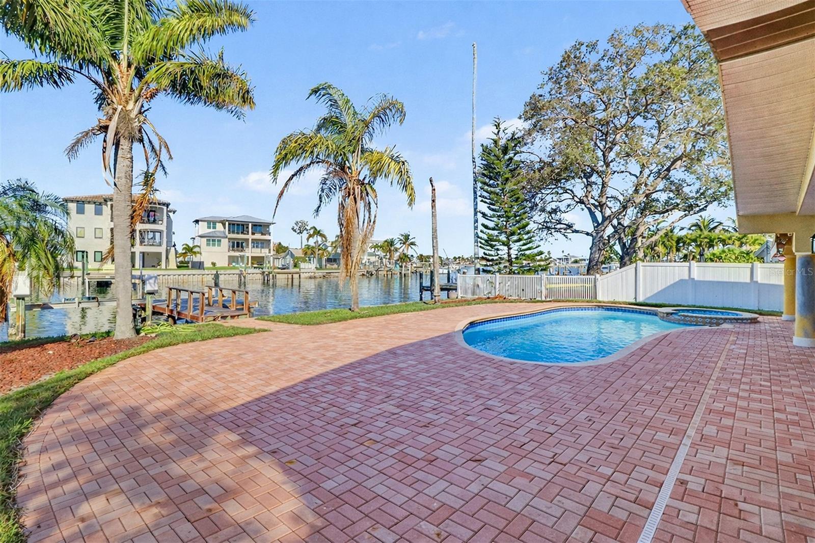 Pool water was digitally enhances.