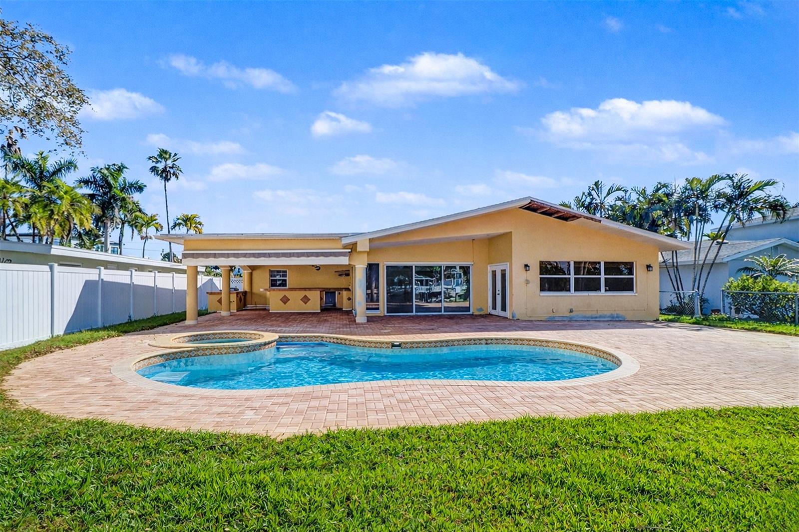 Pool water was digitally enhances.