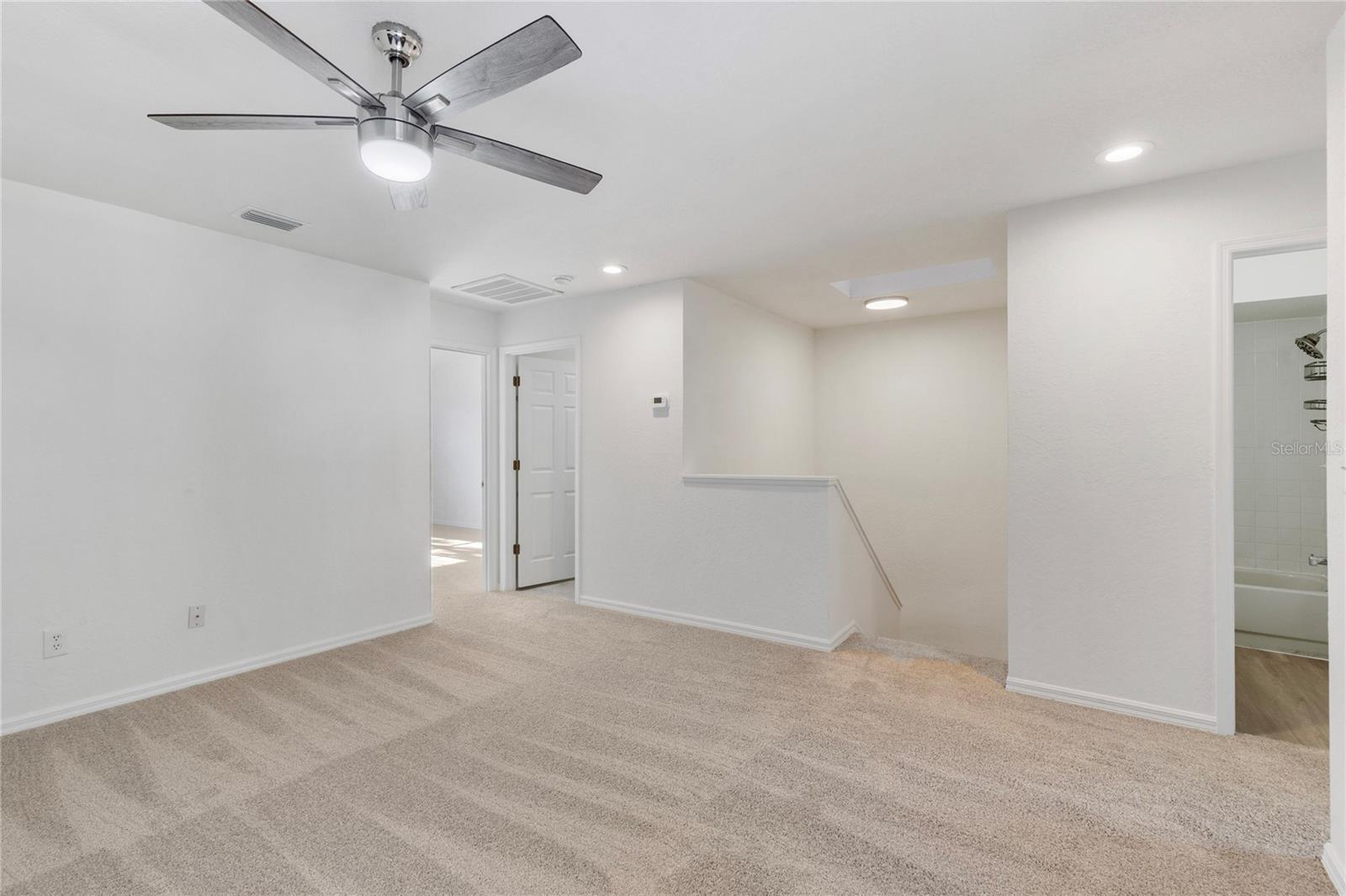 The Loft area, primary and guest areas are on the second floor.