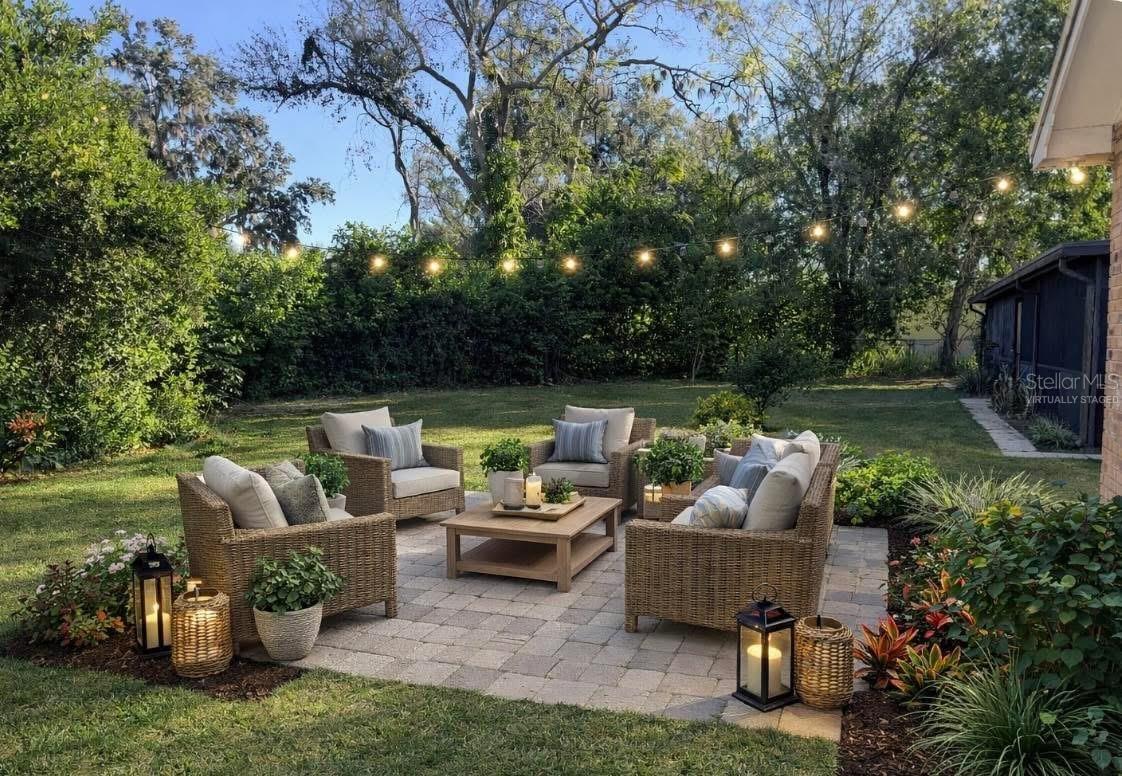 Backyard virtually Staged