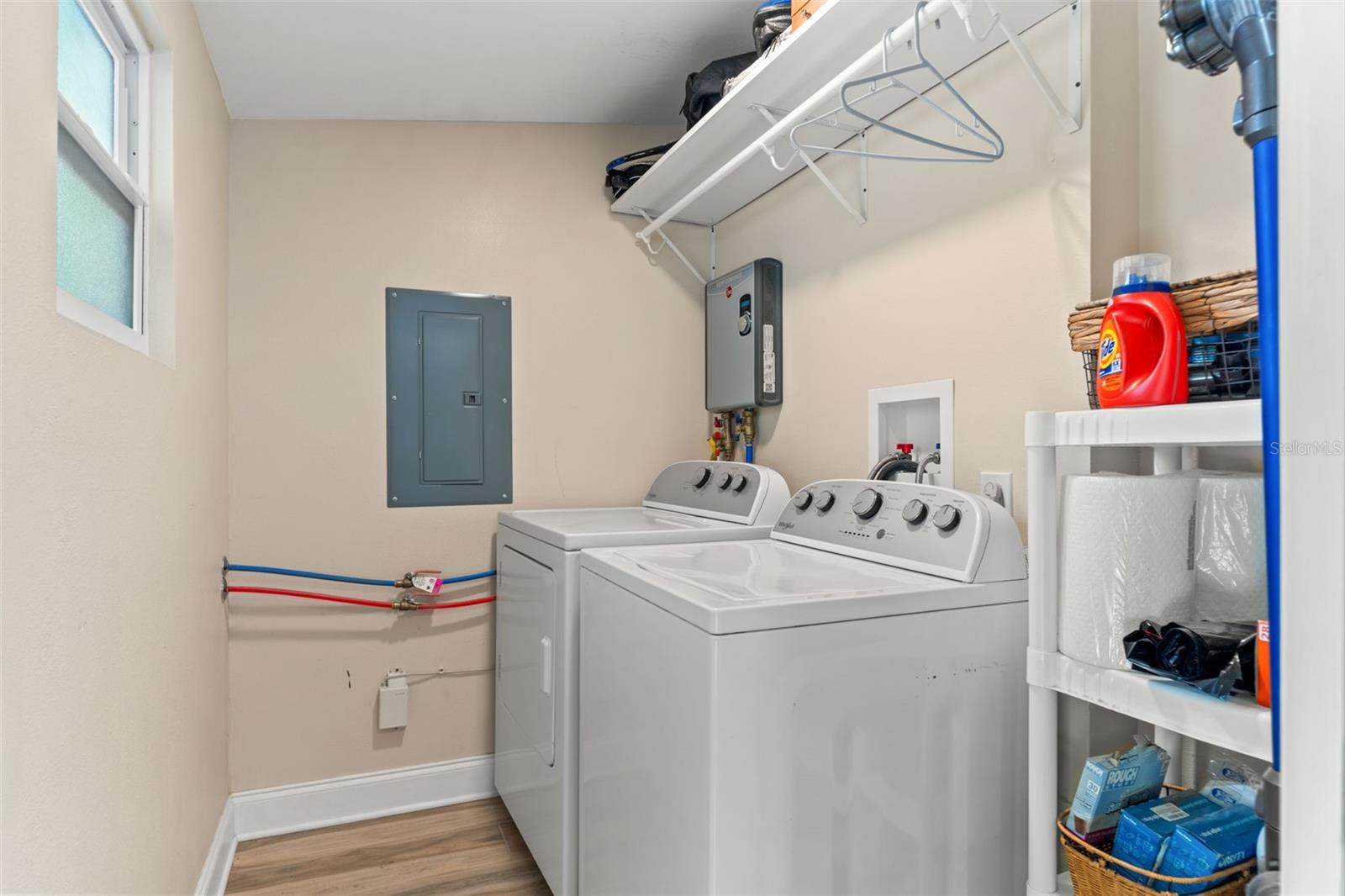 Interior laundry room