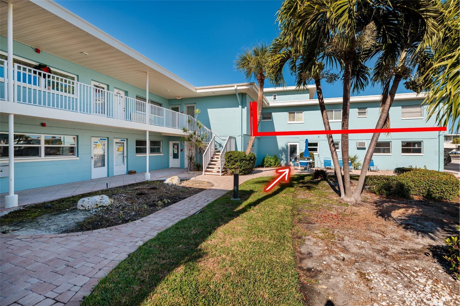 Unit on 2nd floor & laundry room on 1st floor.