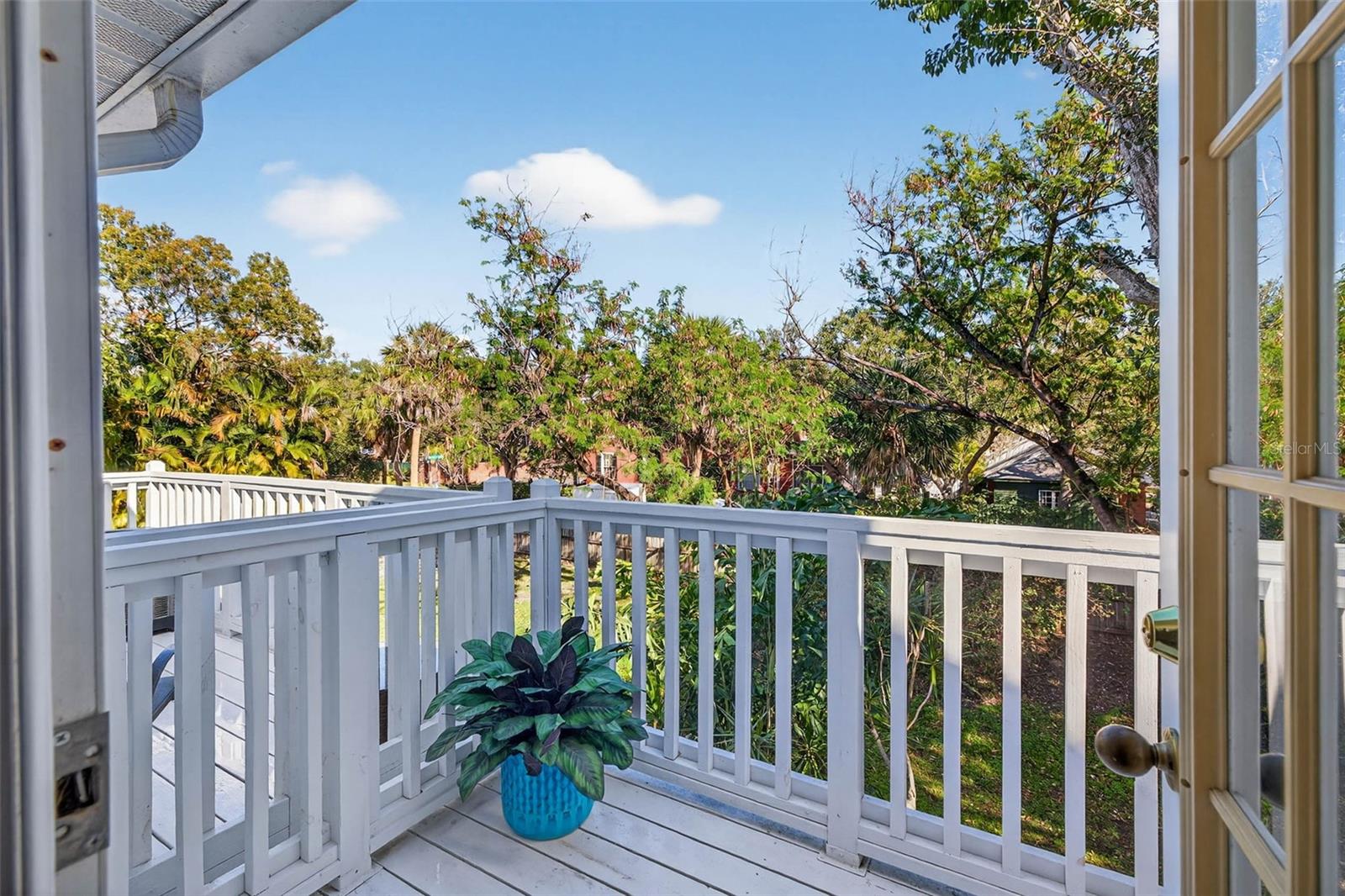 private balcony off master