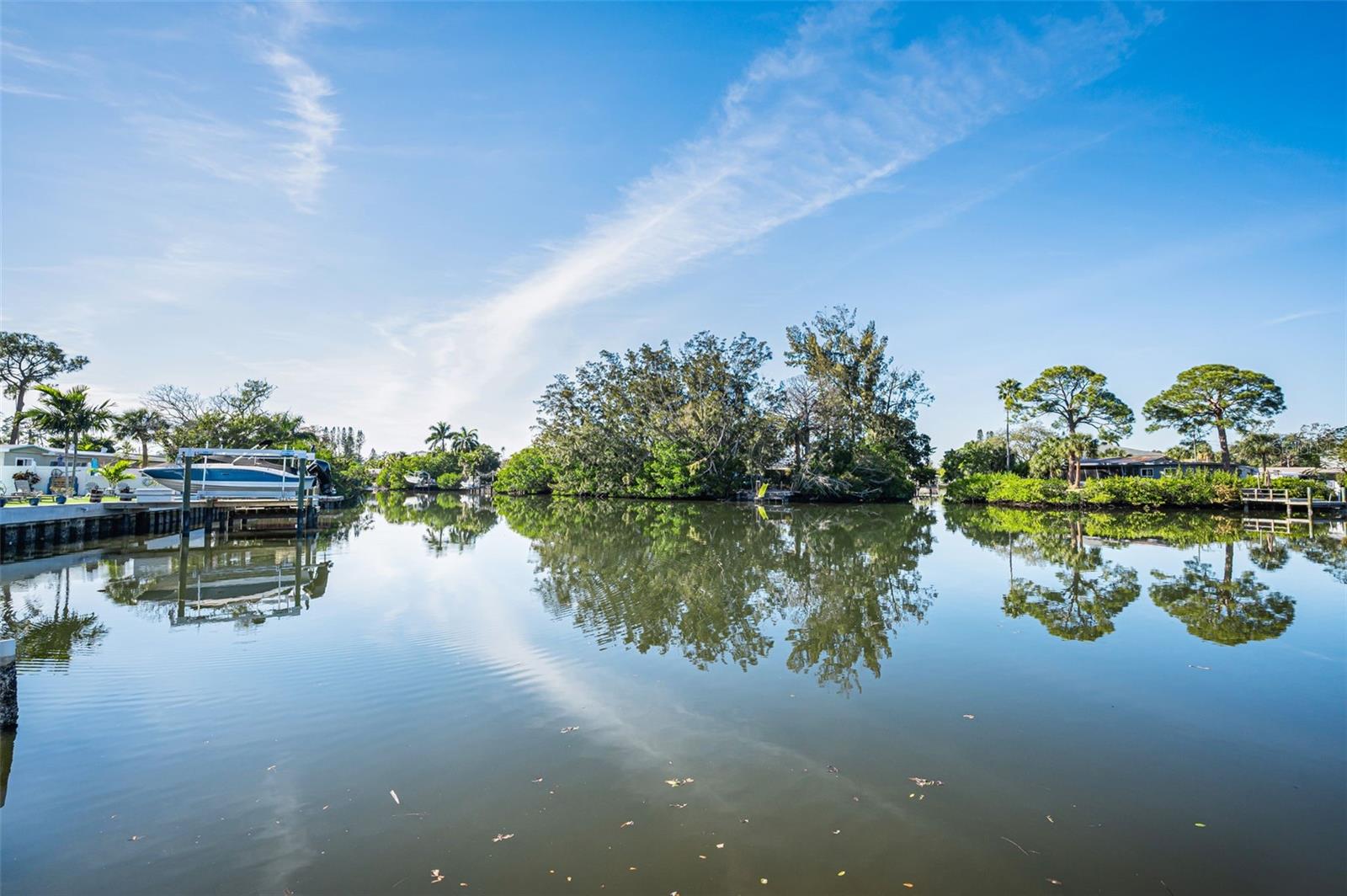 Backyard view from dock