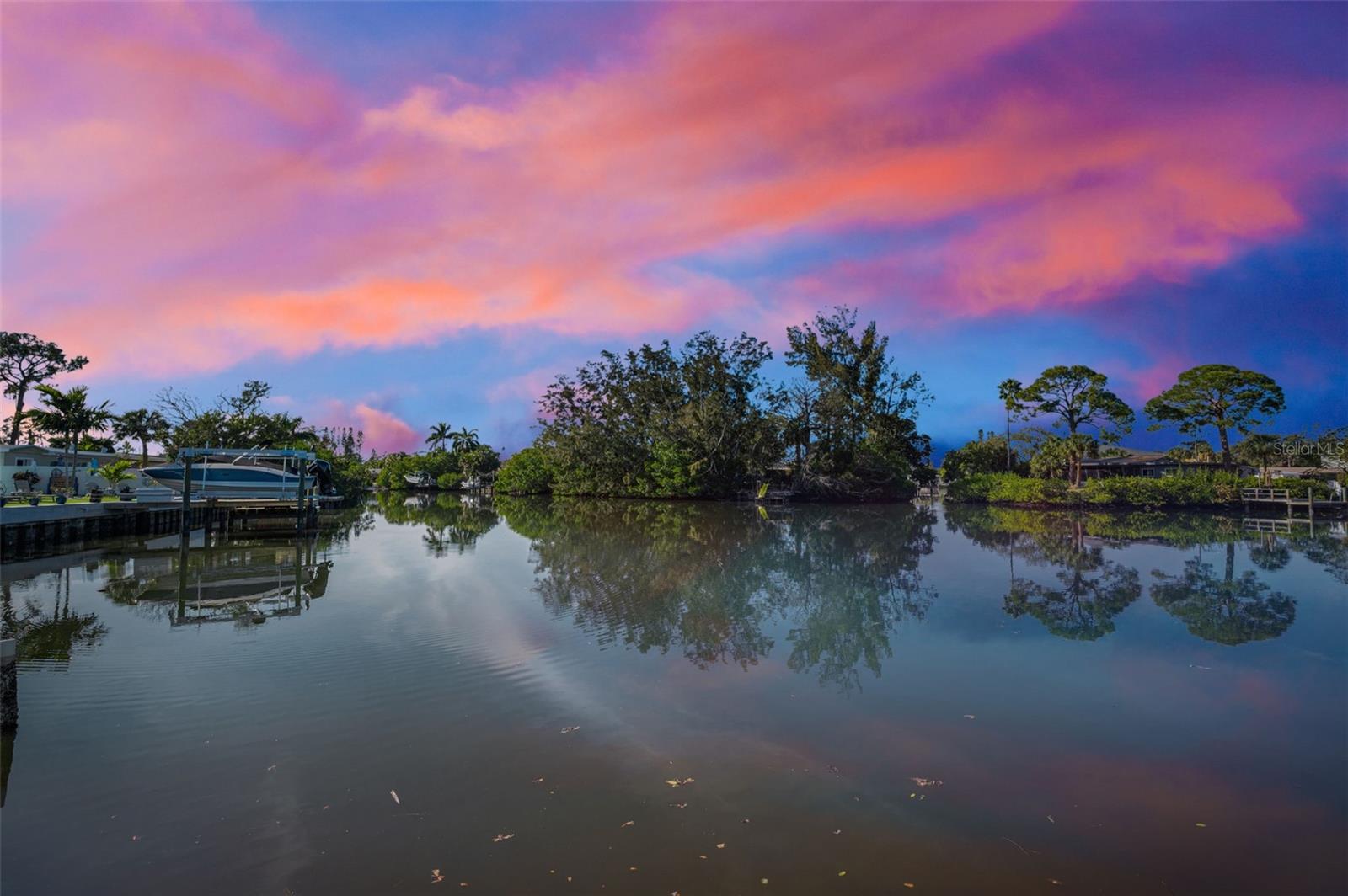 Backyard view from dock