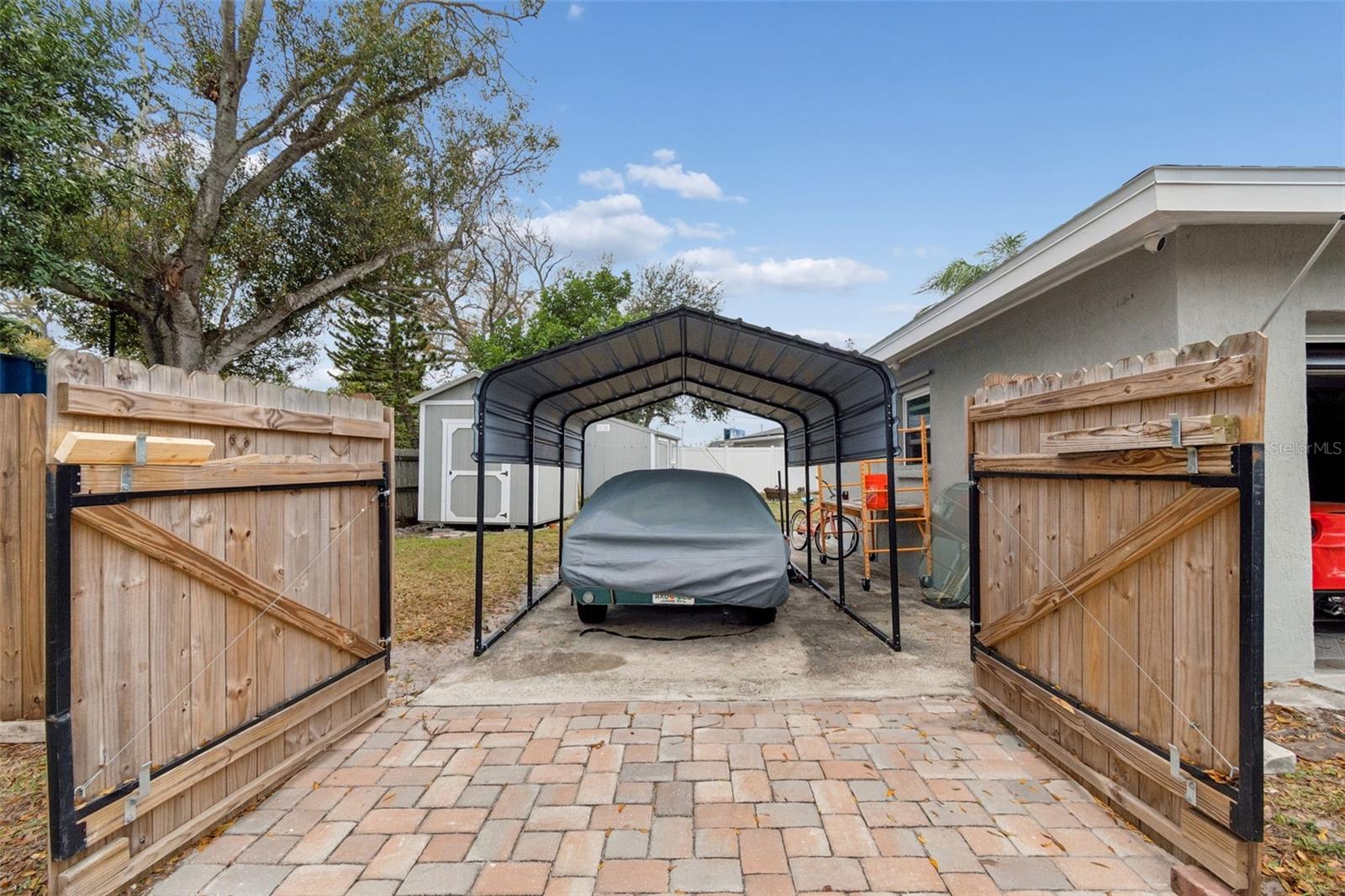 Carport coverage can be removed if needed.