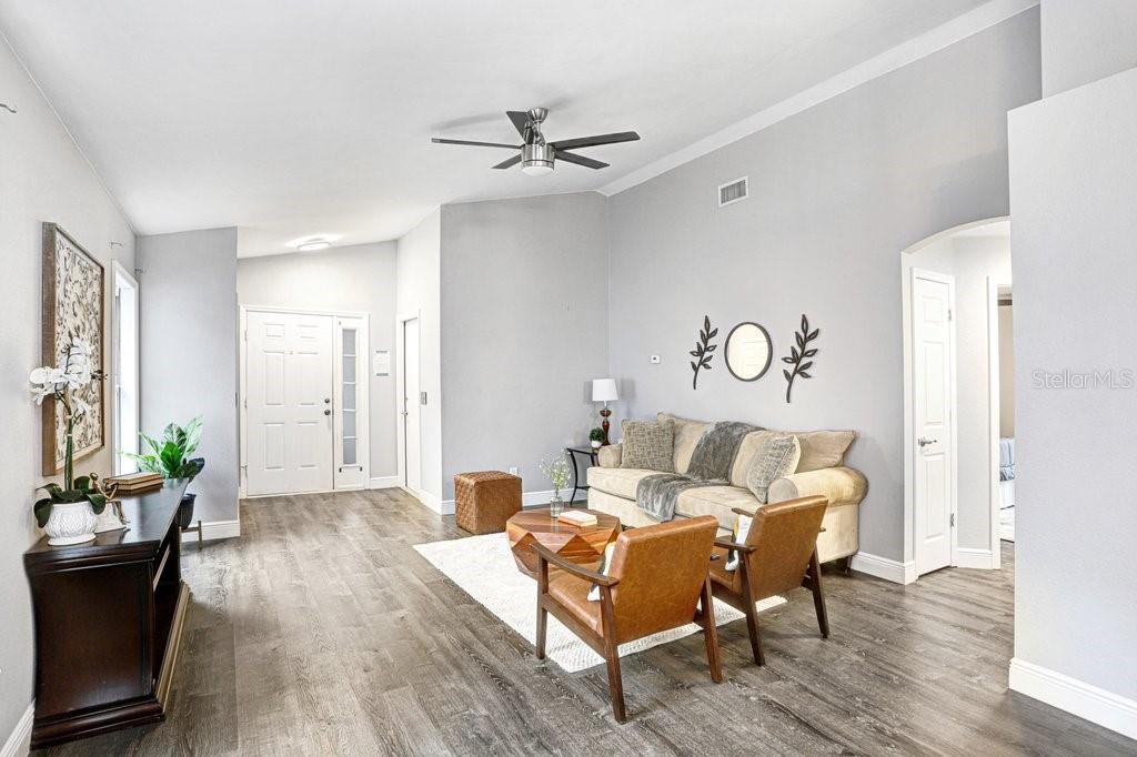 Living Area with view from Kitchen