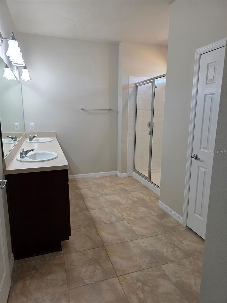 Double sink and vanity...