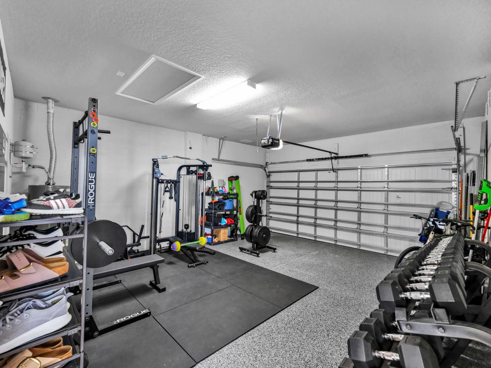 2 Car Garage with epoxy flooring