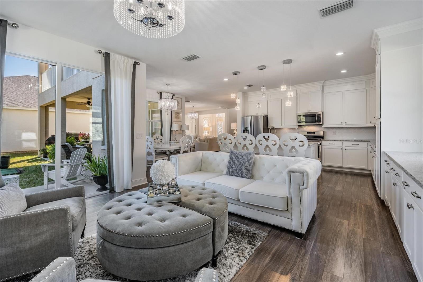 Family room opens to lanai