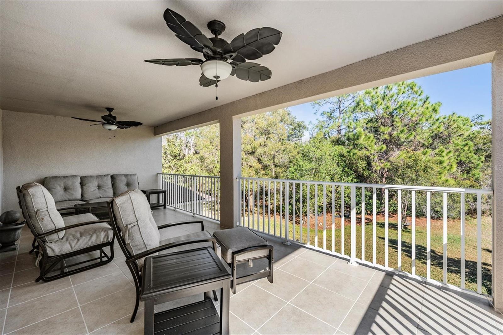 Covered balcony with a wonderful view