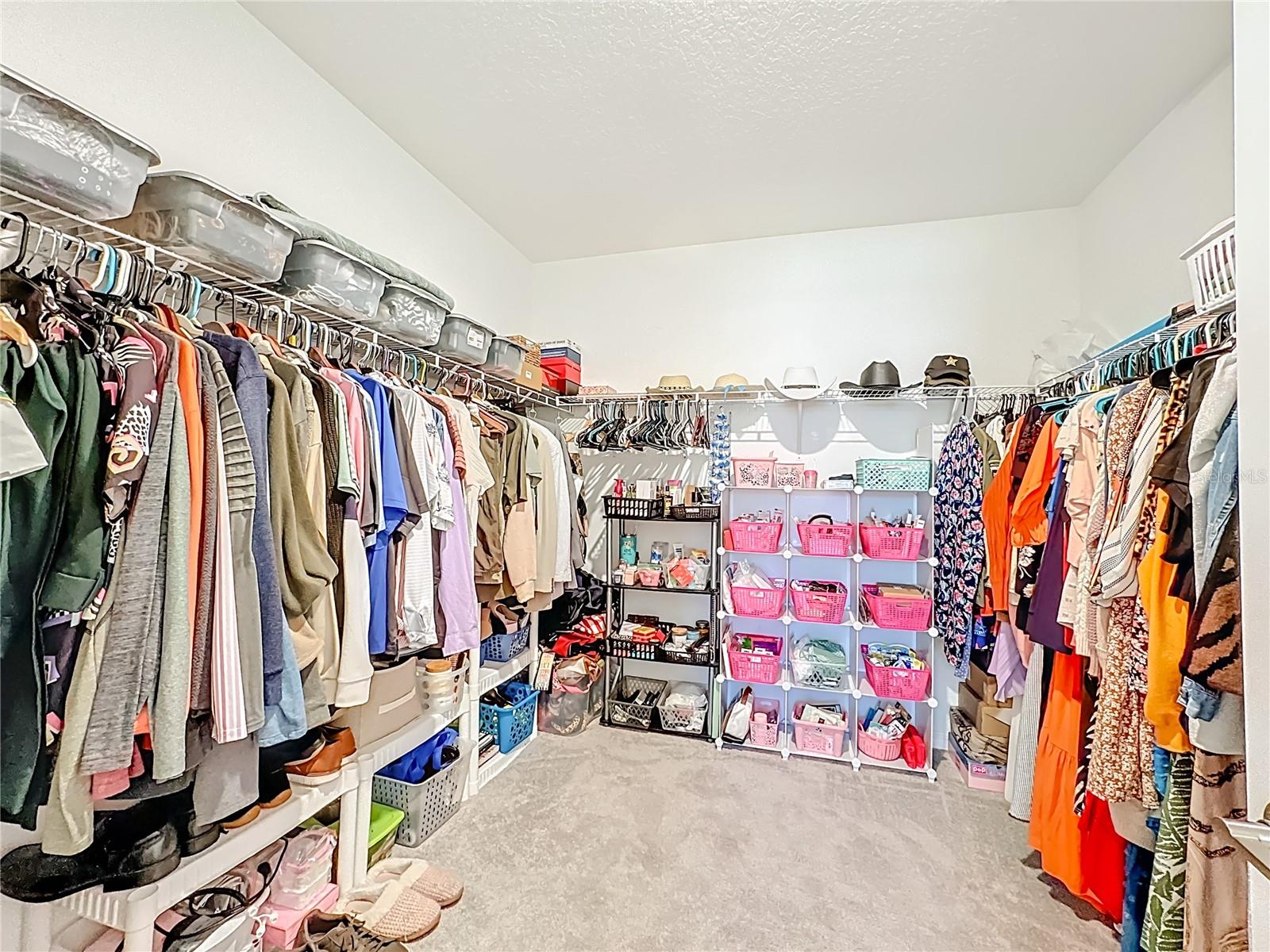 Primary bedroom features expansive walk-in closet