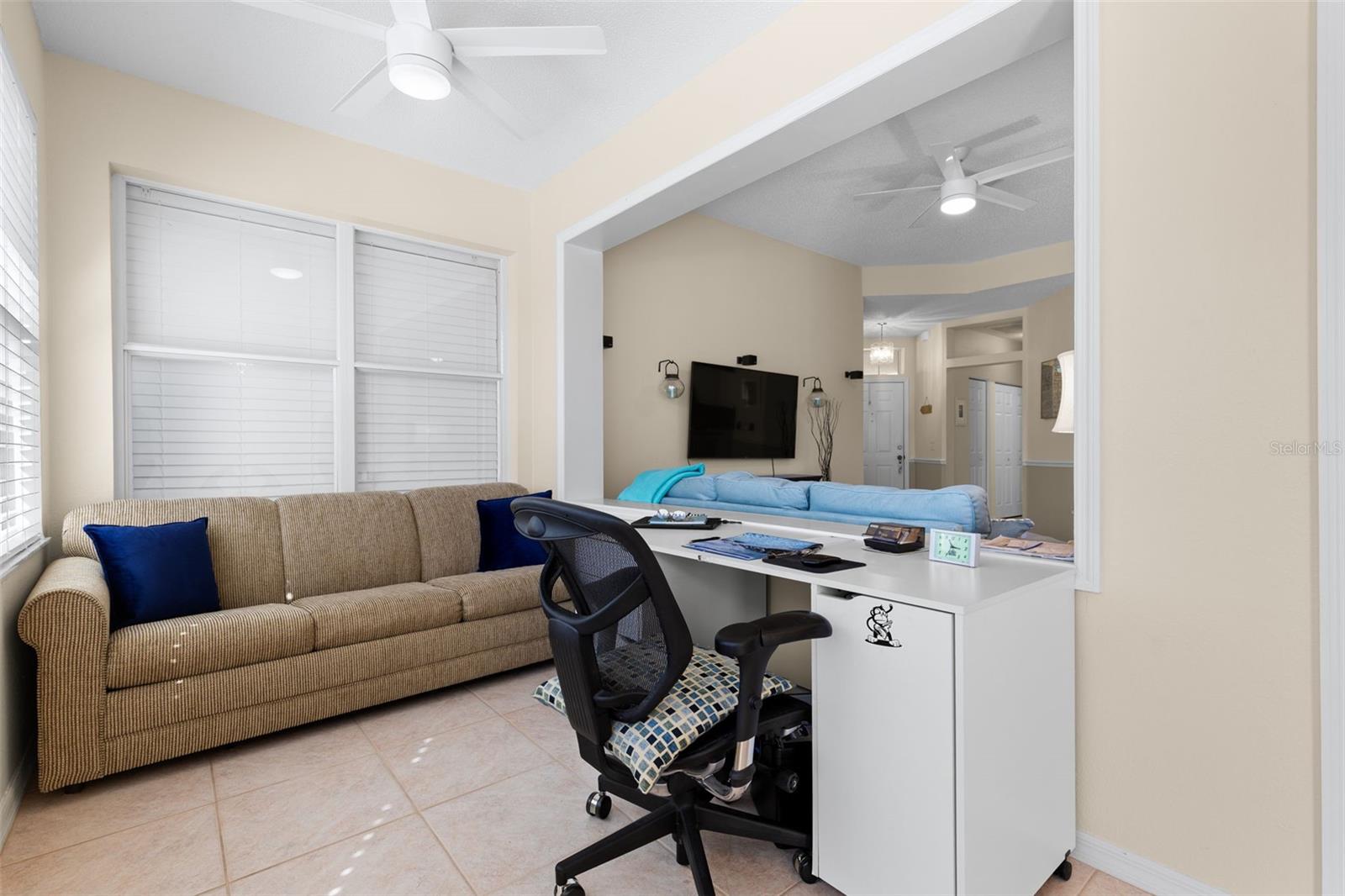 Bonus room is open to living room