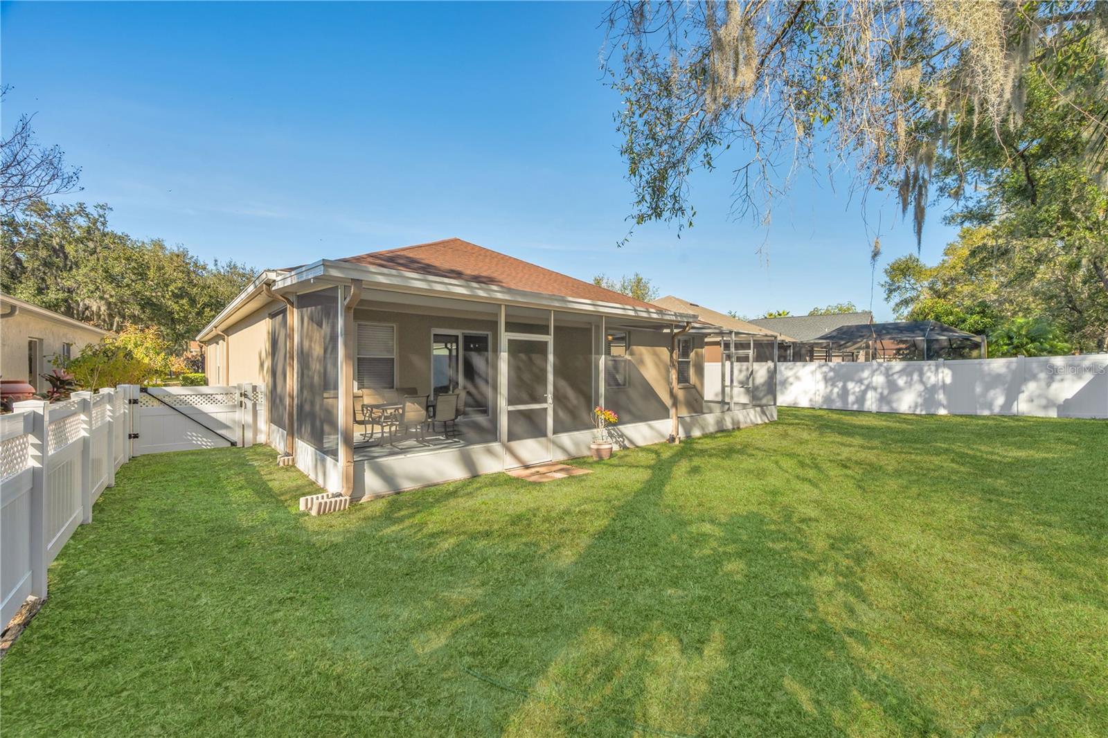 A spacious backyard offers endless opportunities for outdoor enjoyment.