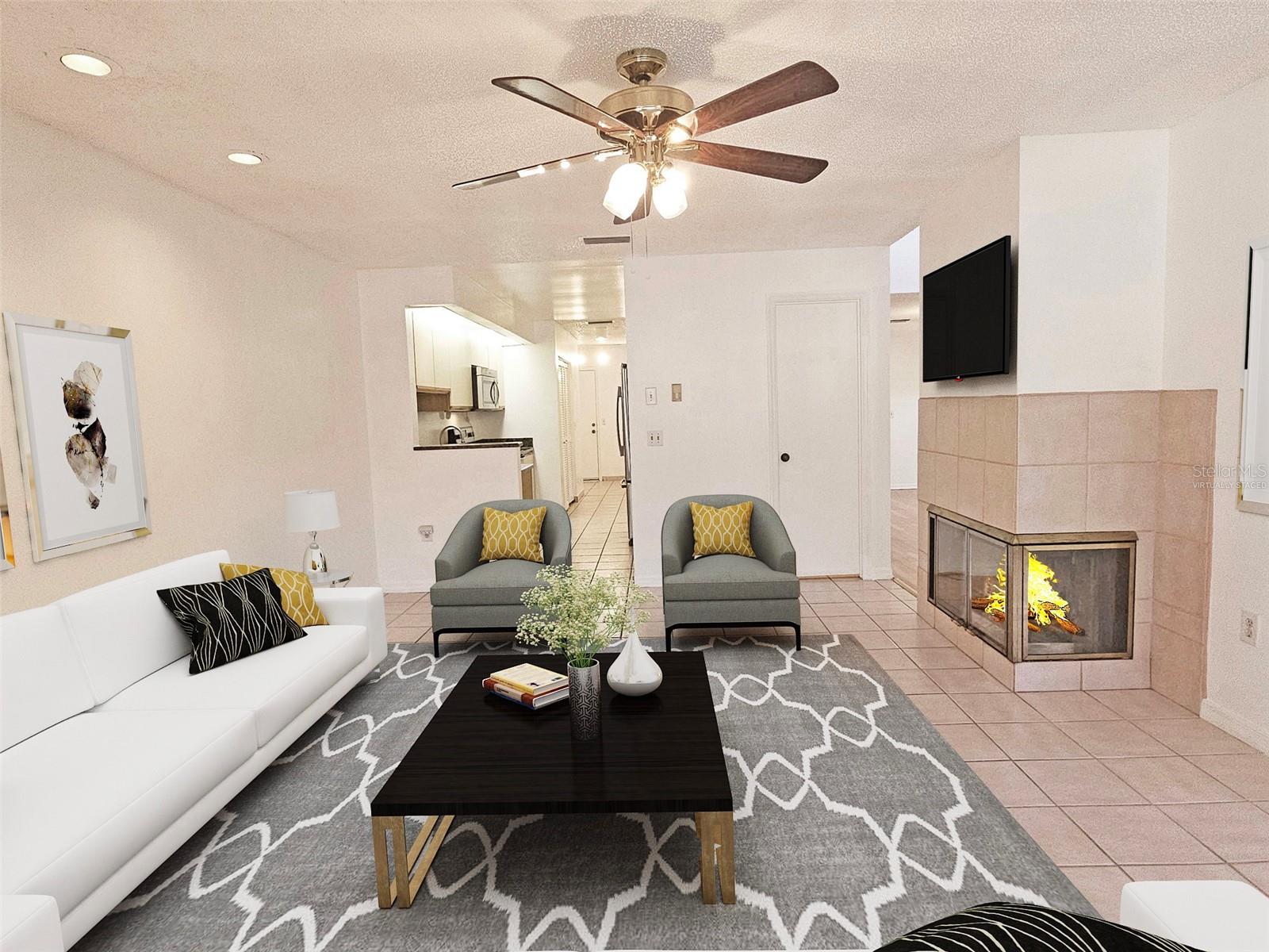 Virtually Staged   Family Room