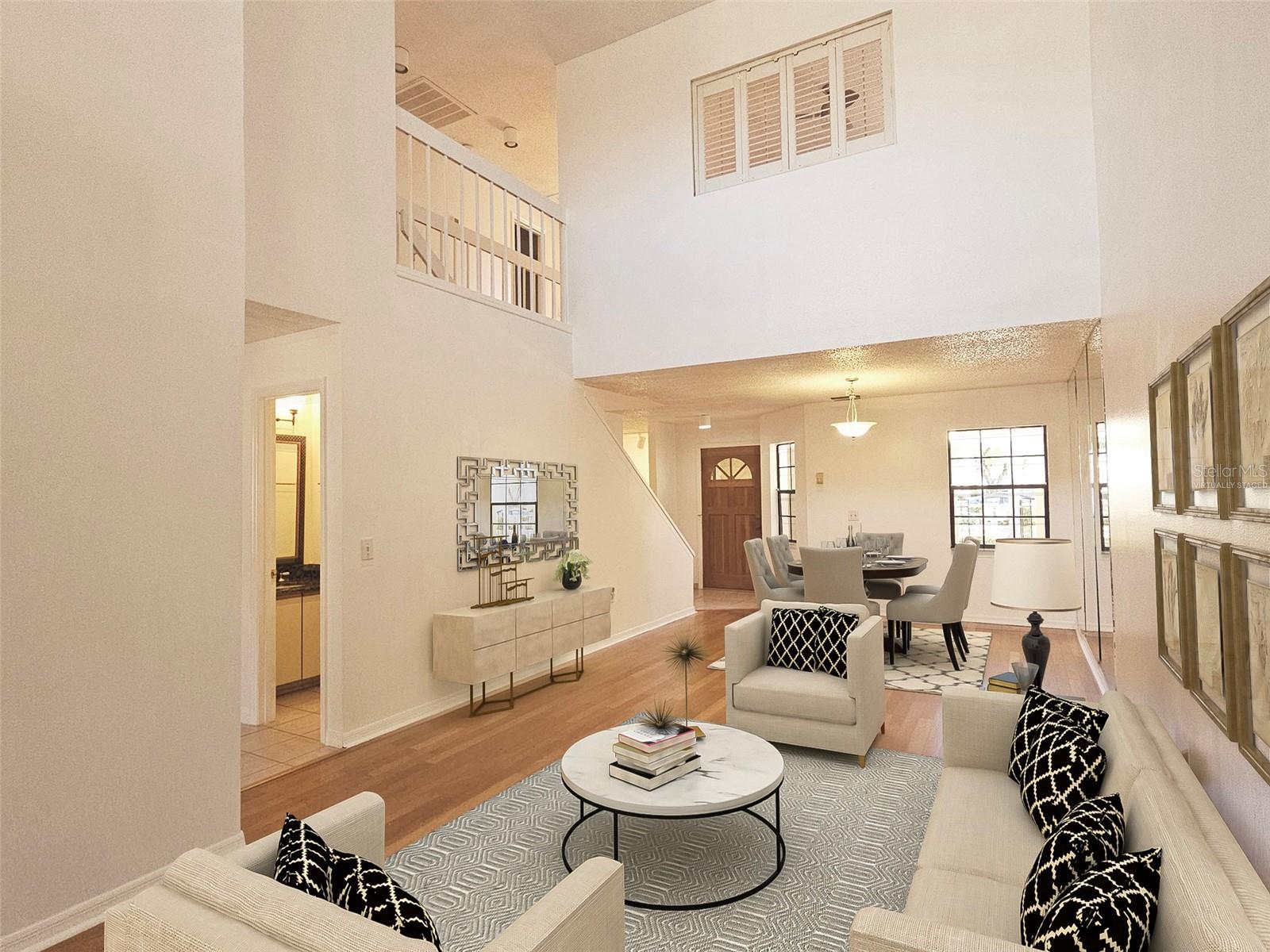 Virtually Staged Living/Dining Room