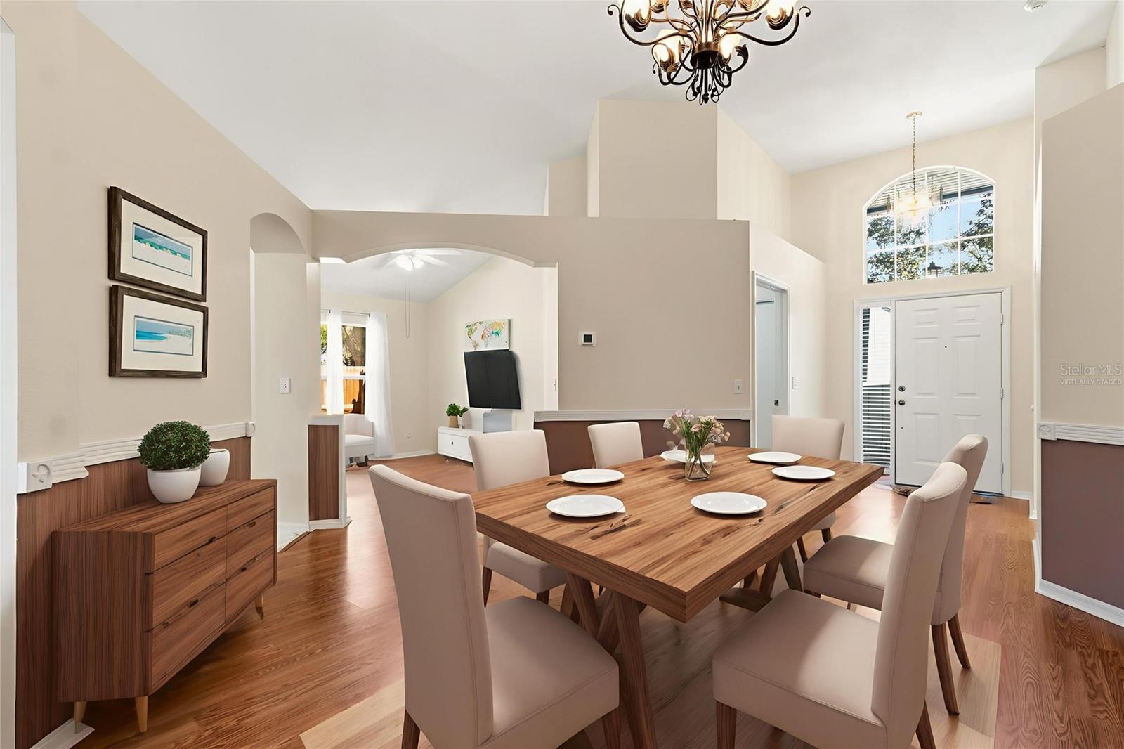 Virtually Staged Formal dining area