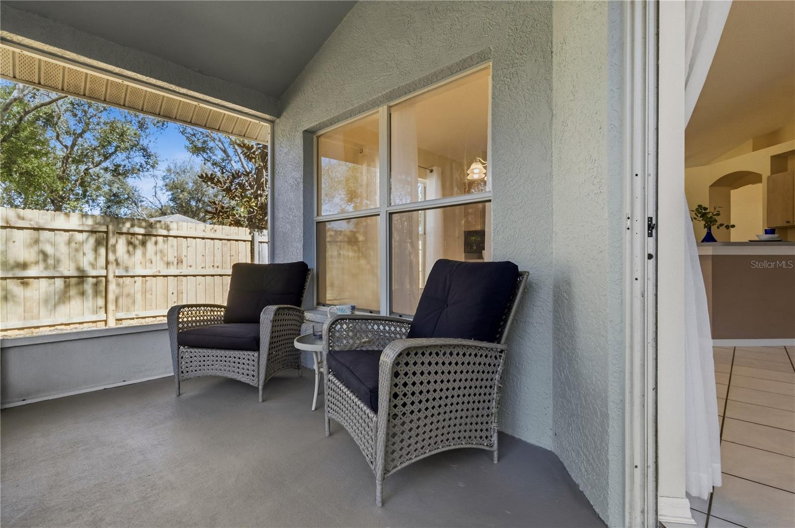 Sceened lanai for relaxing