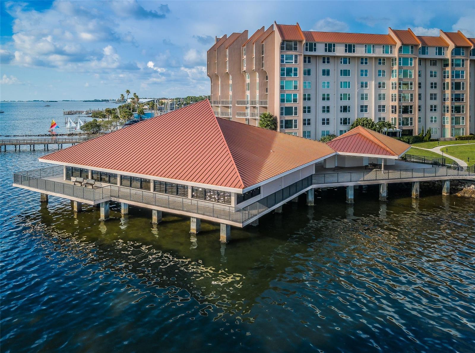 Aerial Waterfront Clubhouse