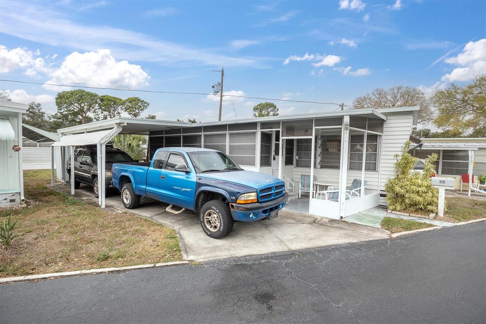 Carport to fit two vehicles