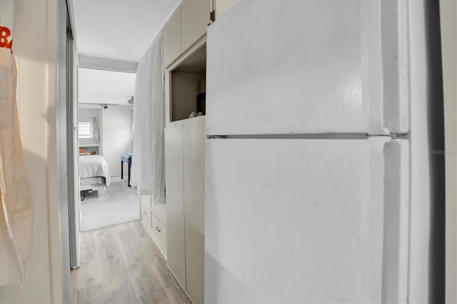 Hallway to bedroom and bath