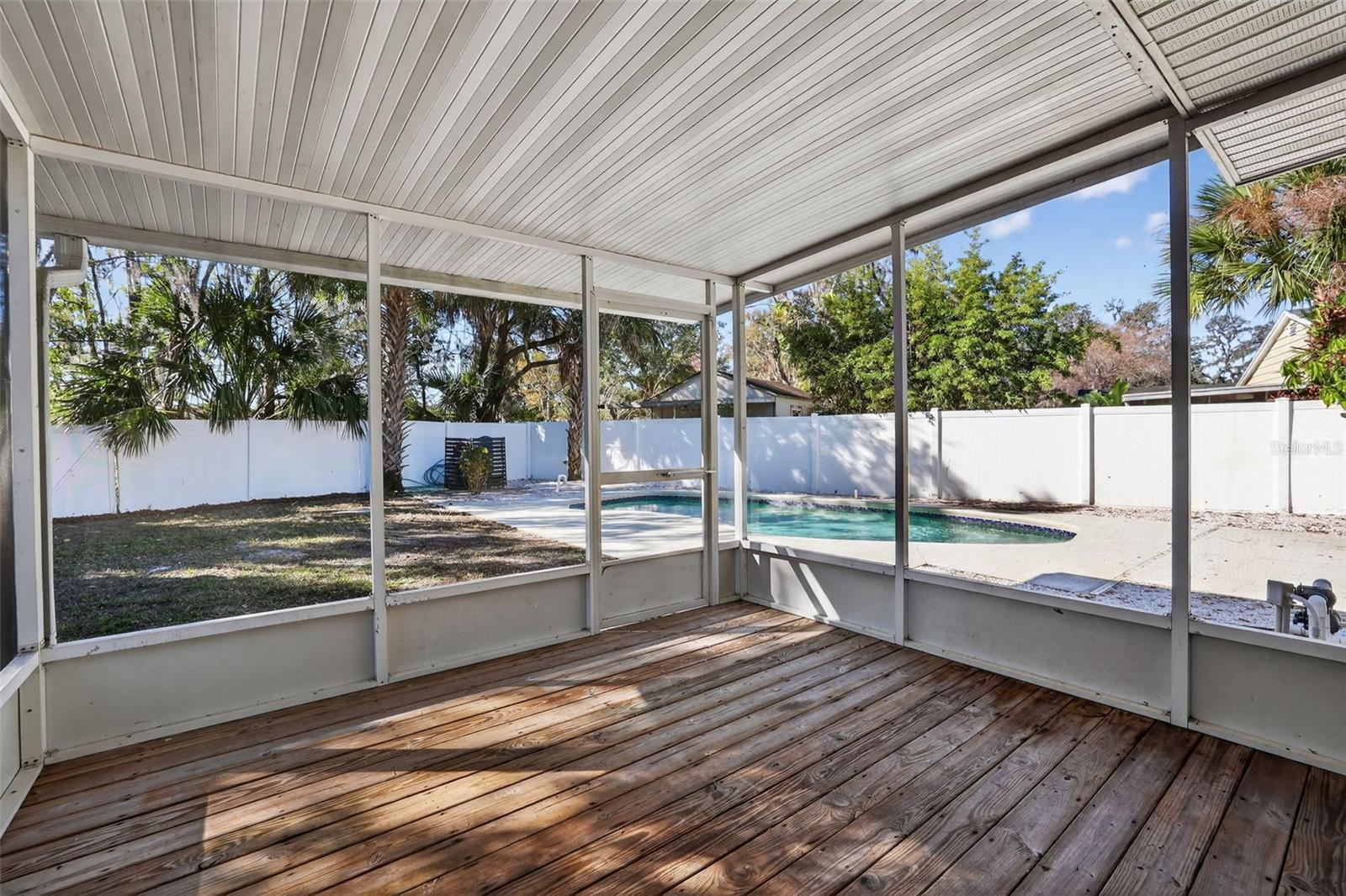 Covered Porch to Enjoy Pool Days