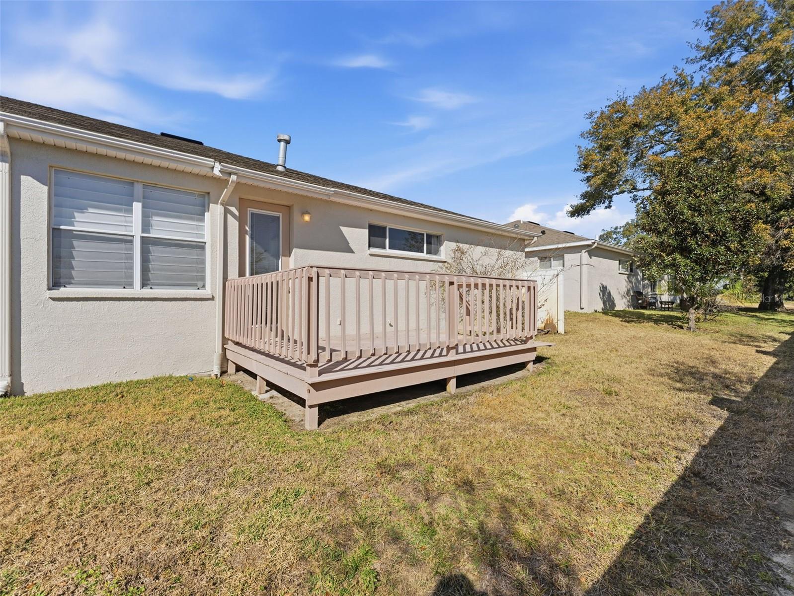 Back deck-perfect for outdoor enjoyment