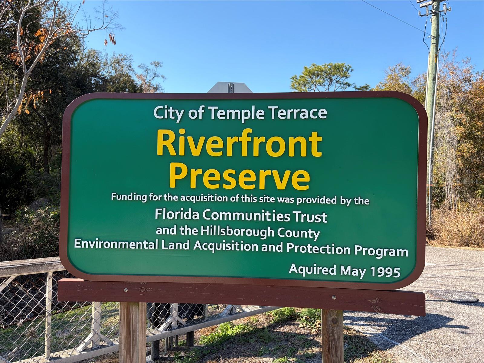 Walking trails through the woods and river