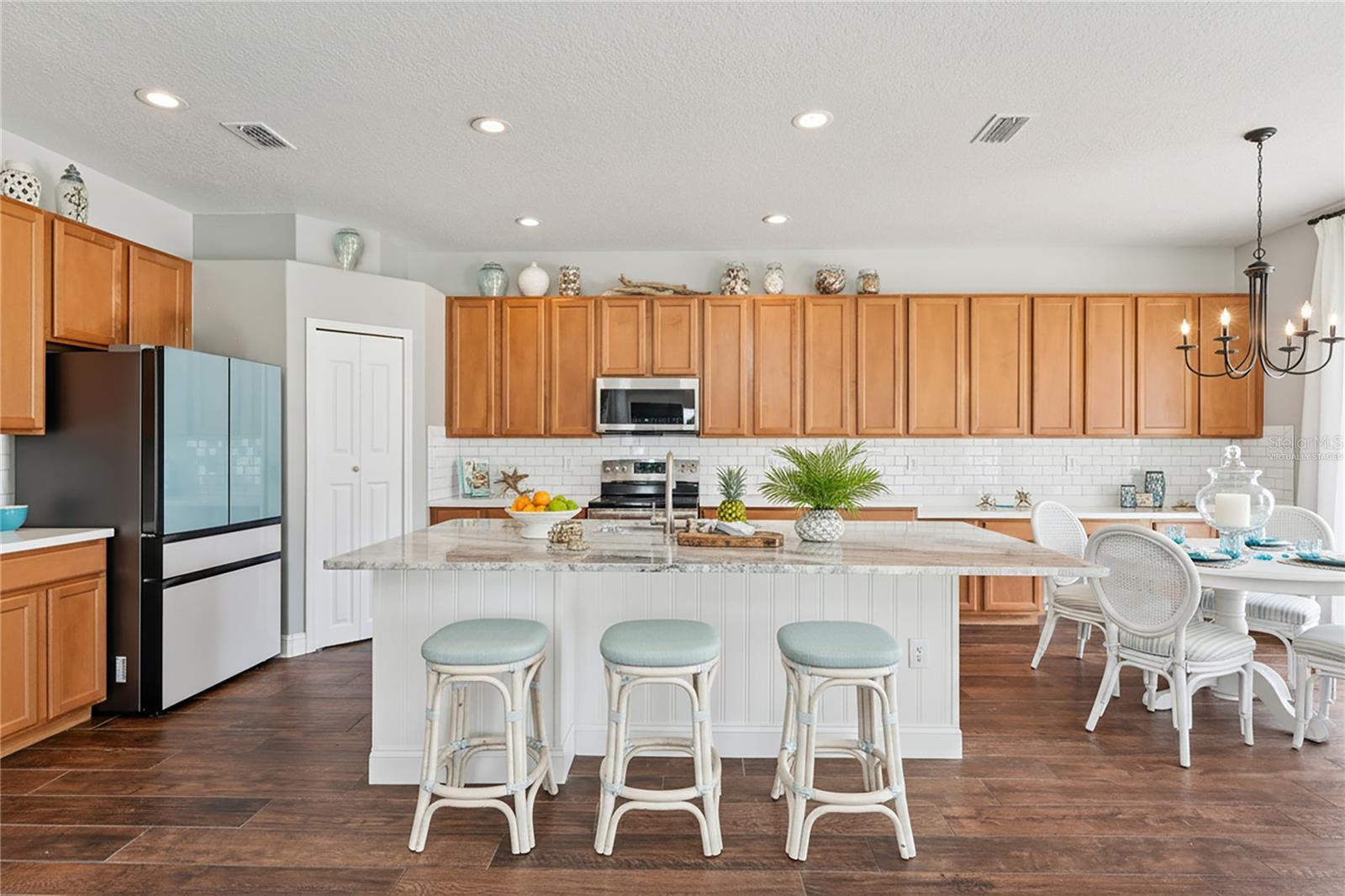Kitchen Island virtually staged