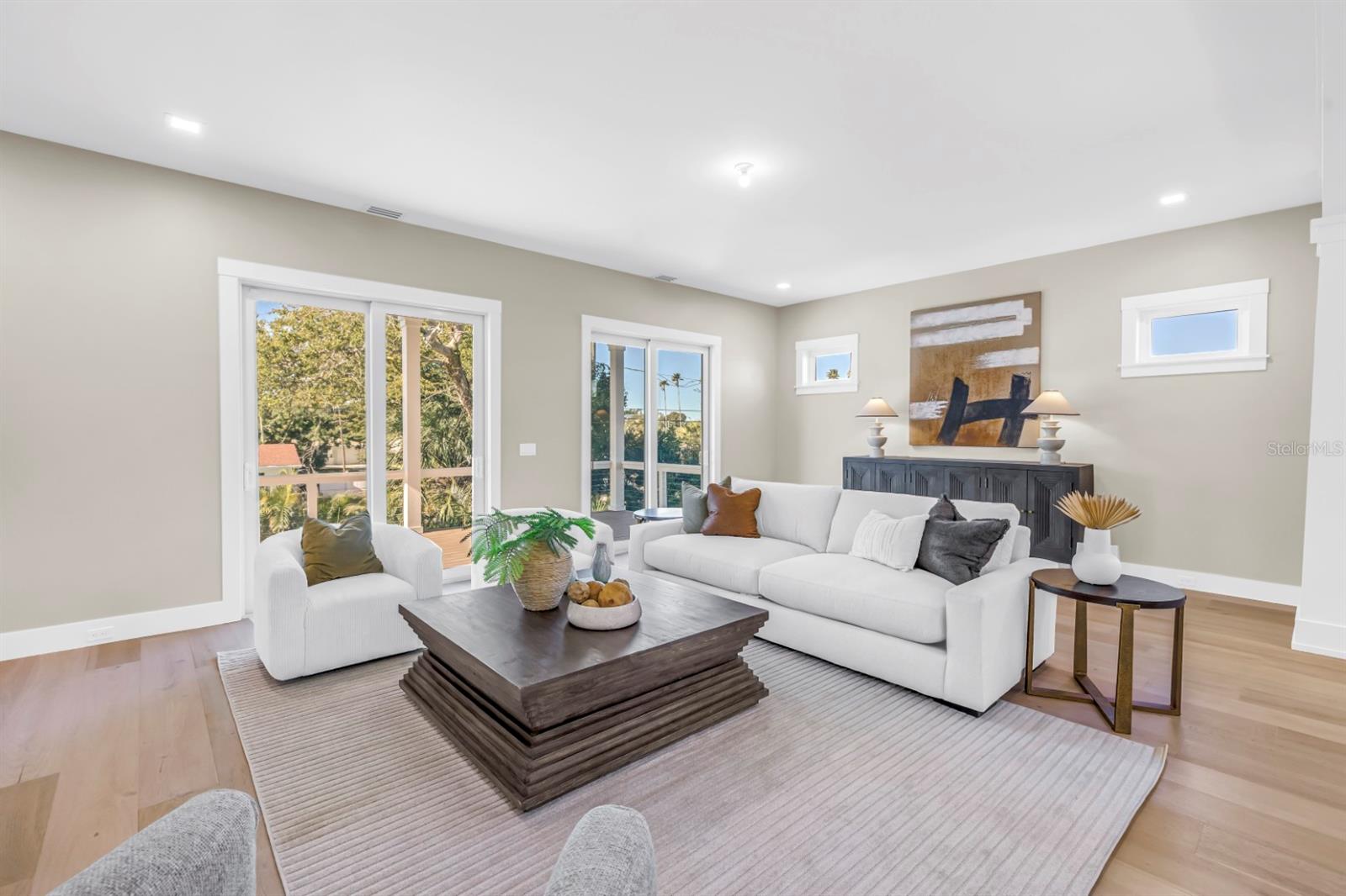 Living Room Flows Effortlessly to the Outdoor Deck