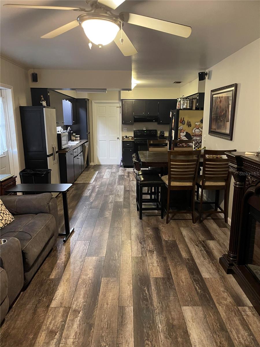 Kitchen and living room