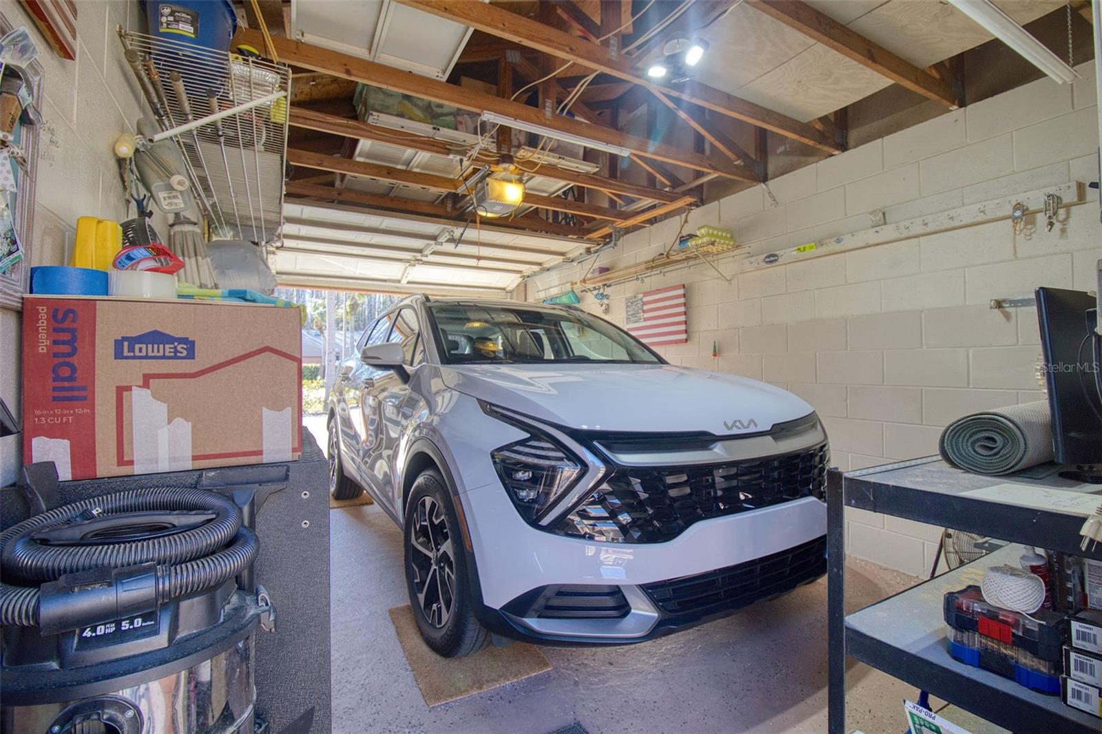 Garage with storage space