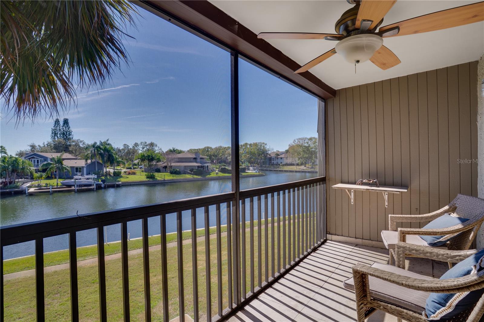 Balcony off the Great room overlooking the Bay