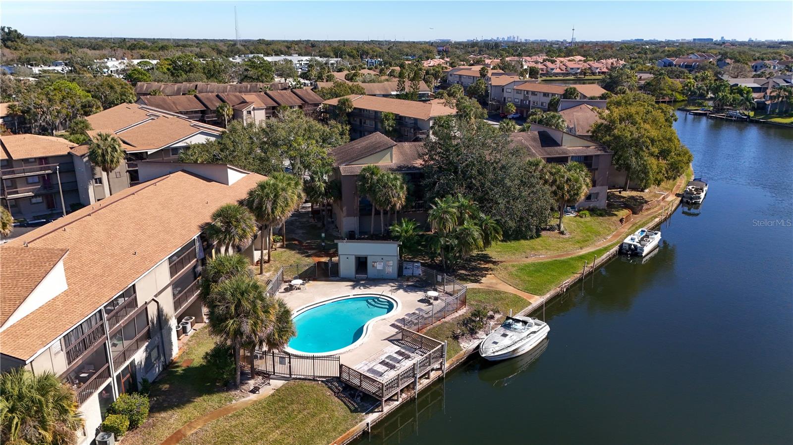 Ariel View of 1 of the 3 community pools