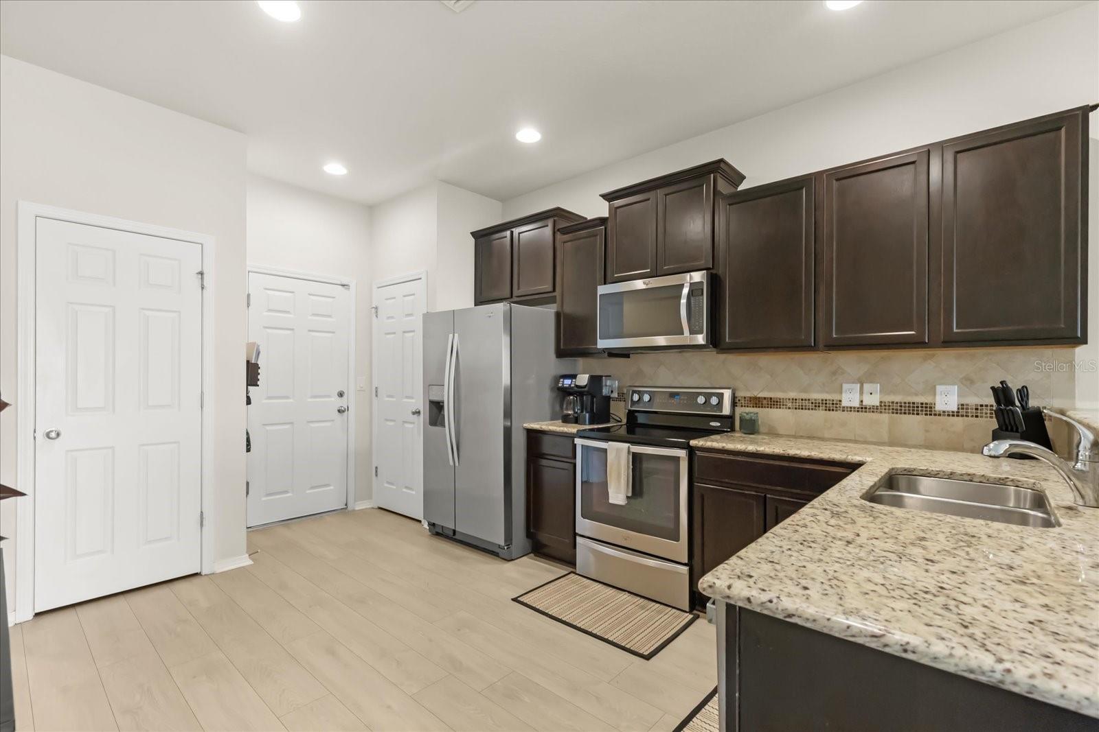 Closet, garage access & pantry