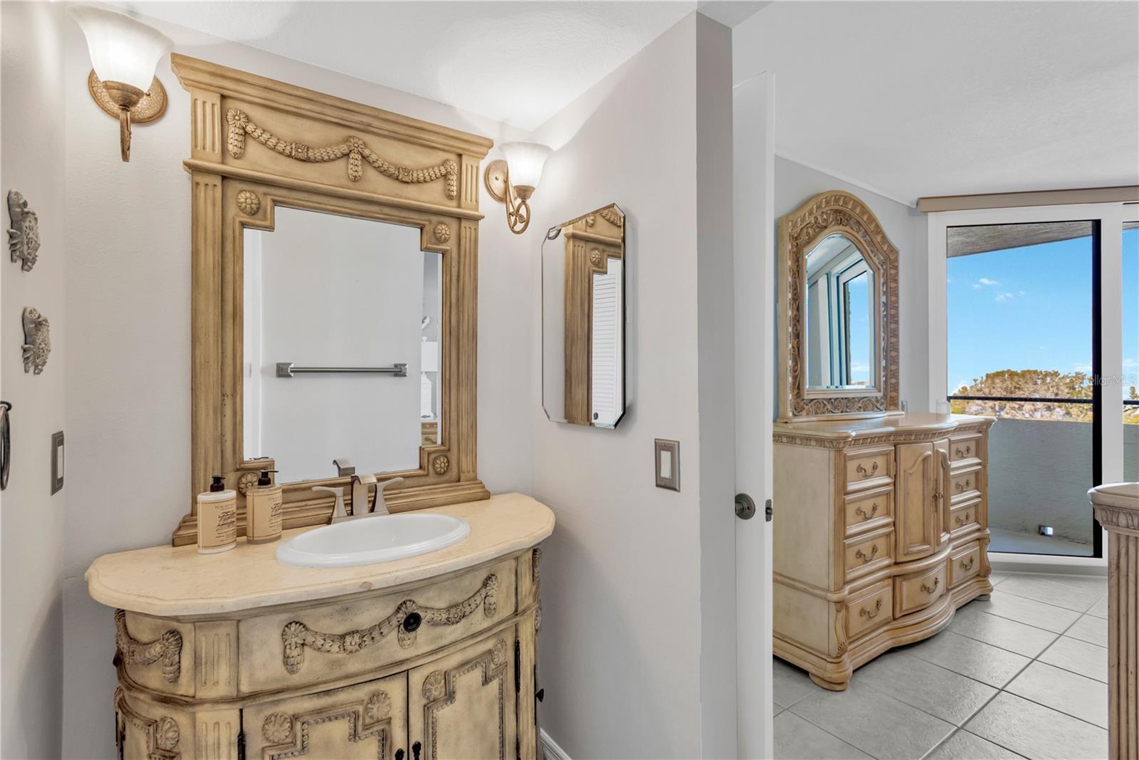 Master Bath ~ vanity area is separate from bathroom.